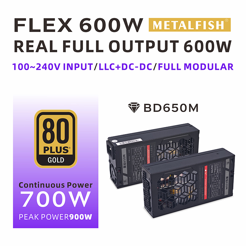 Atx Power Supply 1U Flex 500W - METALFISH Flex 600W Modular Power Supply