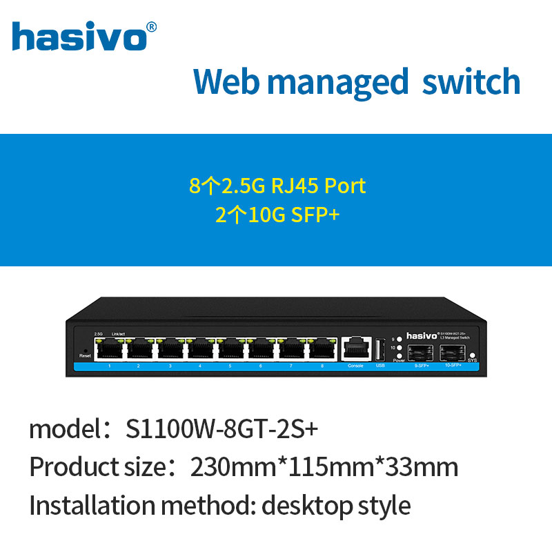 8 Port L3 Managed 2.5Gps PoE O - Sfp+ 10G Managed Switch 8 Port recension och pris