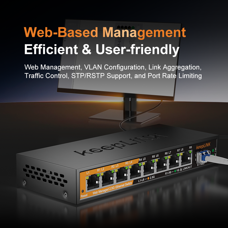 KeepLiNK 2.5Gb Managed Switch  - Sfp+ 10G Managed Switch 8 Port recension och pris