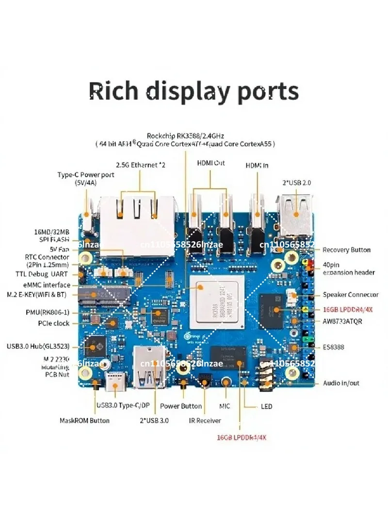 Orange Pi 5 plus Single Board  - Orange Pi 5 Plus 32Gb recension och pris