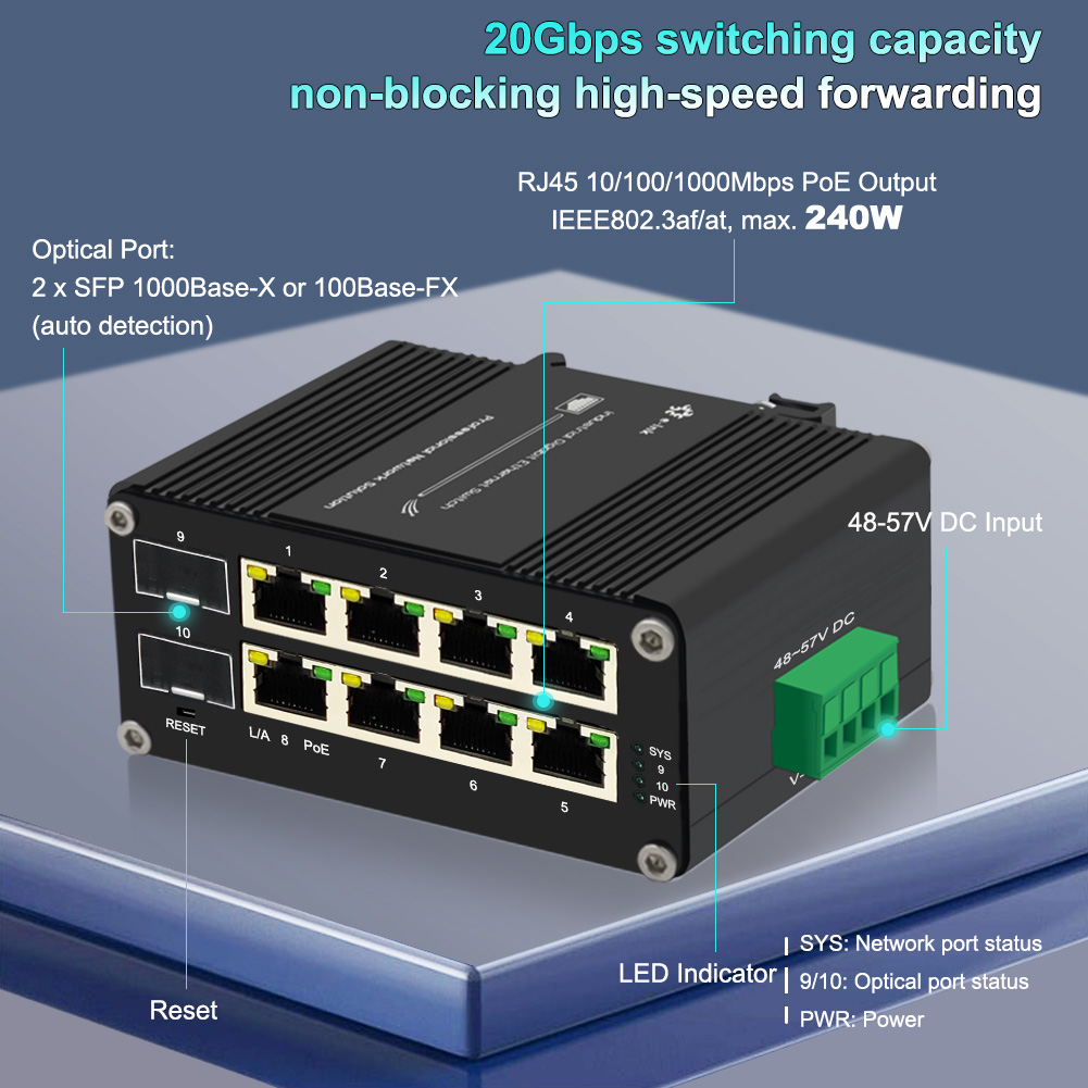 Managed PoE Switch 8 Port 10/1 - Managed Gigabit Poe Switch 8 Port 802.3At recension och pris