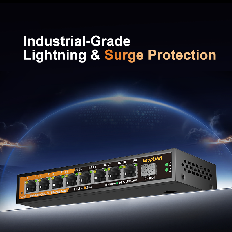 KeepLiNK KP-9000-9XHML-X 2.5Gb - Sfp+ 10G Managed Switch 8 Port recension och pris