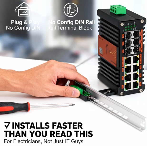 Industrial L2+ Managed PoE Swi - Managed Gigabit Poe Switch 8 Port 802.3At recension och pris