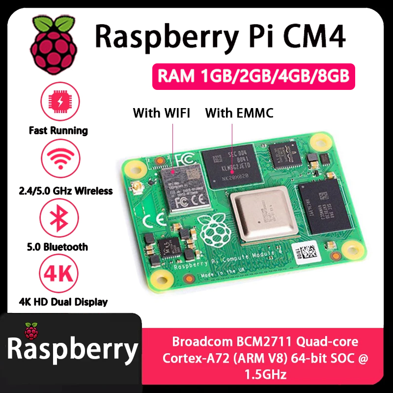 Raspberry Pi CM4 1GB/2GB/4GB/8 - Raspberry Pi Cm4 8Gb Ram 32Gb Emmc Wifi recension och pris
