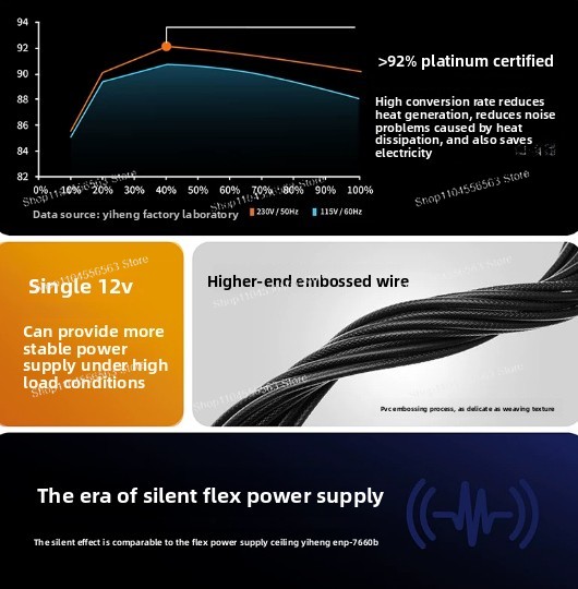 500W 1U Platinum Flex ATX Powe - Atx Power Supply 1U Flex 500W recension och pris